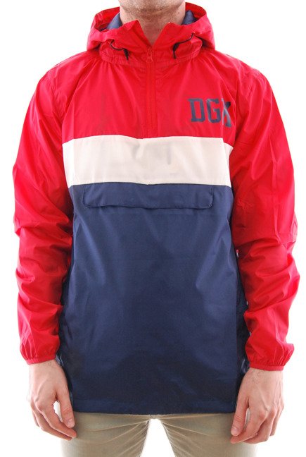 Kurtka DGK - Blocked Hooded Windbreaker Jacket Red