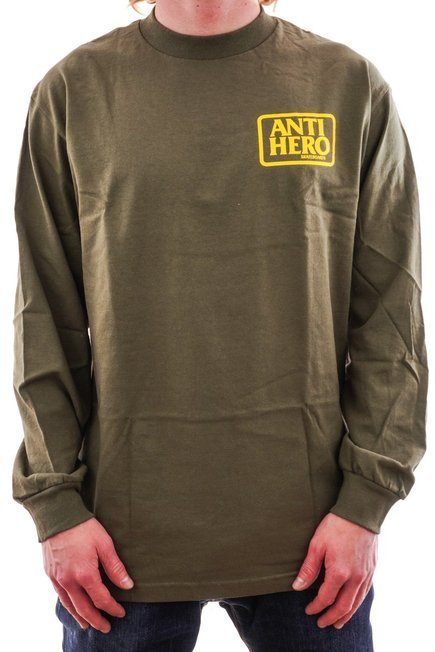 Longsleeve Antihero - Reserve military green/yellow