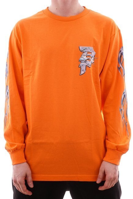 Longsleeve Primitive -Dirty P Chrome Flames (orange)