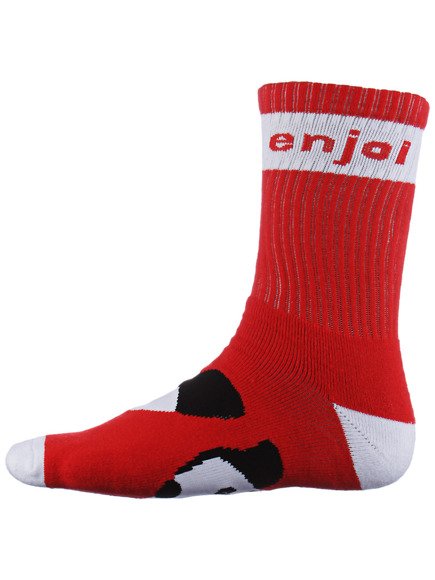 Skarpety Enjoi - Panda Feet Crew (red)