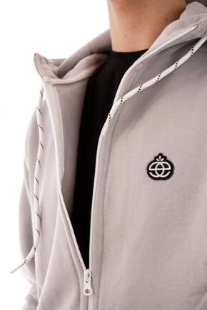 Bluza Elade - Zip hoodie icon mini logo light grey