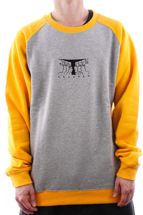 Bluza Krooked - Crew Faces (grey/gold)