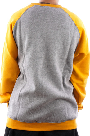 Bluza Krooked - Crew Faces (grey/gold)