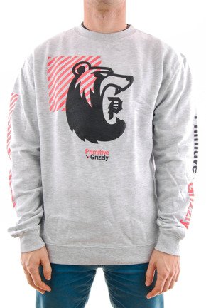 Bluza Primitive x Grizzly - Bear Crew Fleece Grey Heather