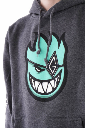 Bluza Spitfire x Gnarhunters - Bighead Hoodie Charcoal Heather