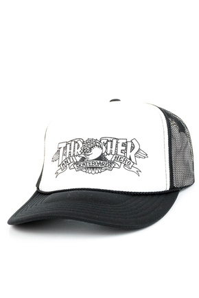 Czapka z daszkiem Thrasher -  Mag Banner Trucker (black/black/white)