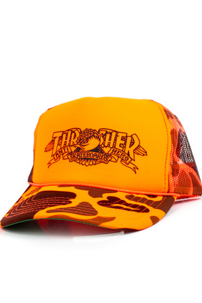 Czapka z daszkiem Thrasher -  Mag Banner Trucker (orange/camo)