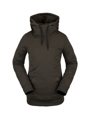 Damska bluza snowboardowa Volcom - Yerba Pullover Fleece (black green)