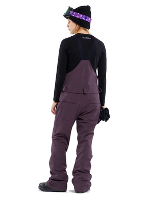 Damskie spodnie snowboardowe Volcom - Swift Bib Overall  (blackberry)