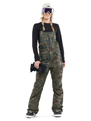 Damskie spodnie snowboardowe Volcom - Swift Bib Overall  (cloudwash camo)