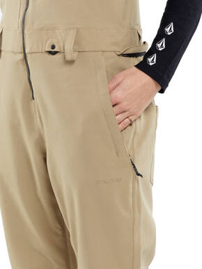 Damskie spodnie snowboardowe Volcom - Swift Bib Overall  (dark khaki)