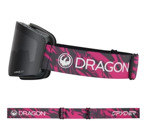 Gogle Dragon R1 OTG x Spider - Wotermelon (LL dark smoke+ LL lighr rose free lens) 