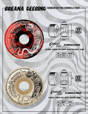Kółka Spitfire - F4 Breana Tormentor 99du Conical Full (natural)