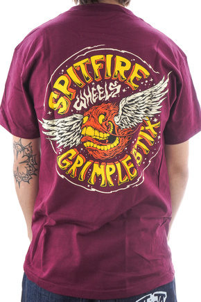 Koszulka Spitfire -  Flying Grimple burgundy