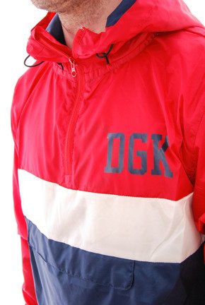 Kurtka DGK - Blocked Hooded Windbreaker Jacket Red