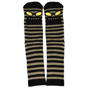 Skarpety Toy Machine -  Monster Face Mini Stripe (khaki)