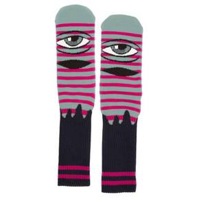 Skarpety Toy Machine -  Sect Eye Stripe (sage/pink)