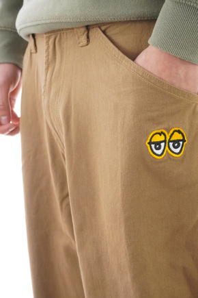 Spodnie Krooked - PT Eyes Twill (khaki)