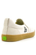 Buty Cariuma -  Slip On Skate Pro  Vintage White Suede and Canvas  Black Logo