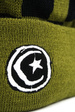 Czapka Foundation - Star & Moon Checker Cuff Beanie Olive/Black