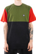 Koszulka Elade - Colour Block olive/black/red