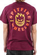 Koszulka Spitfire -  Big Head Classic (maroon/red/yellow)